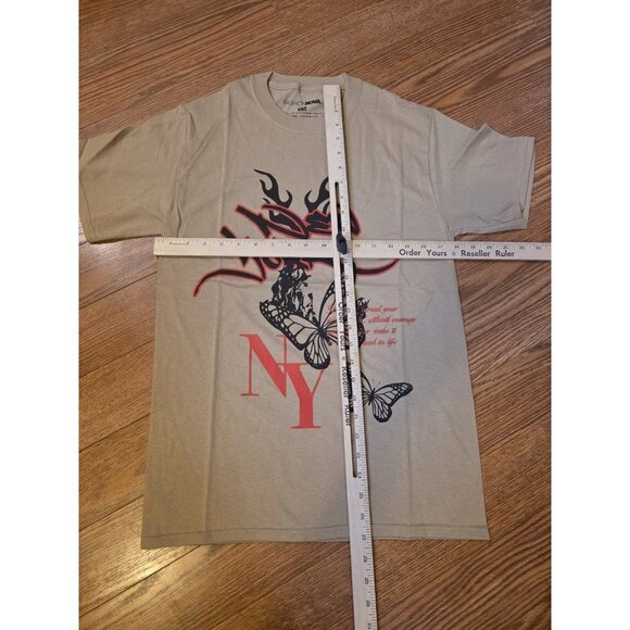 Fashion‎ Nova Womens Size XS Graphic Tee New York in Bloom Taupe Short sleeves - Picture 6 of 9
